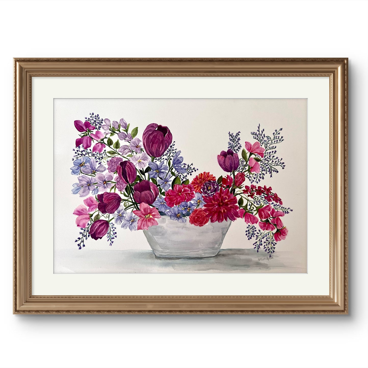Original Watercolour Loose Floral Painting
