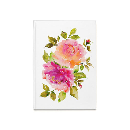 Hardcover Journal (A5) with Watercolour Blooming roses