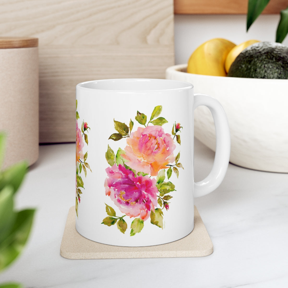 Ceramic Mug 11oz Blooming roses
