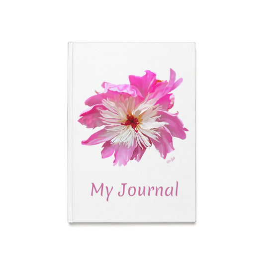 Hardcover Journal (A5) Watercolour Pink Peony Cover
