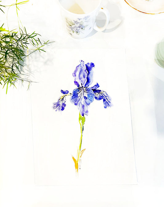 Flower Painting, Iris Beauty by Whistler BC Artist of Art Like That