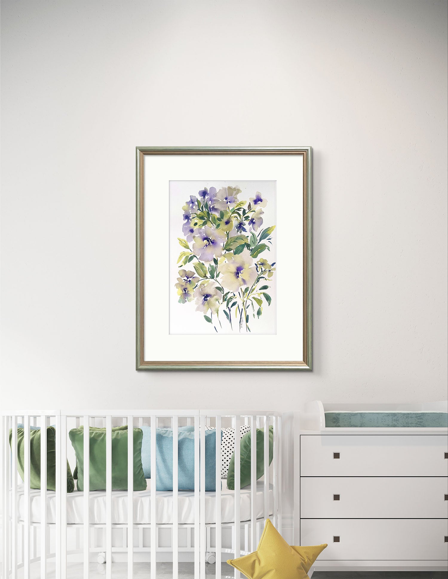 Botanical impression original watercolour, Rare Find Gift.