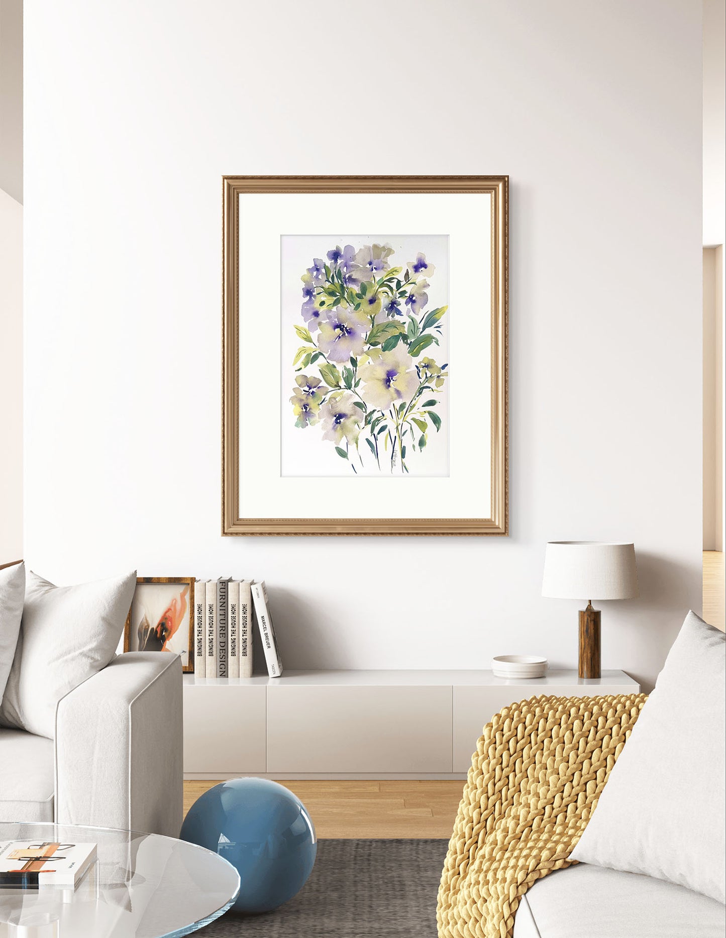 Botanical impression original watercolour, Rare Find Gift.