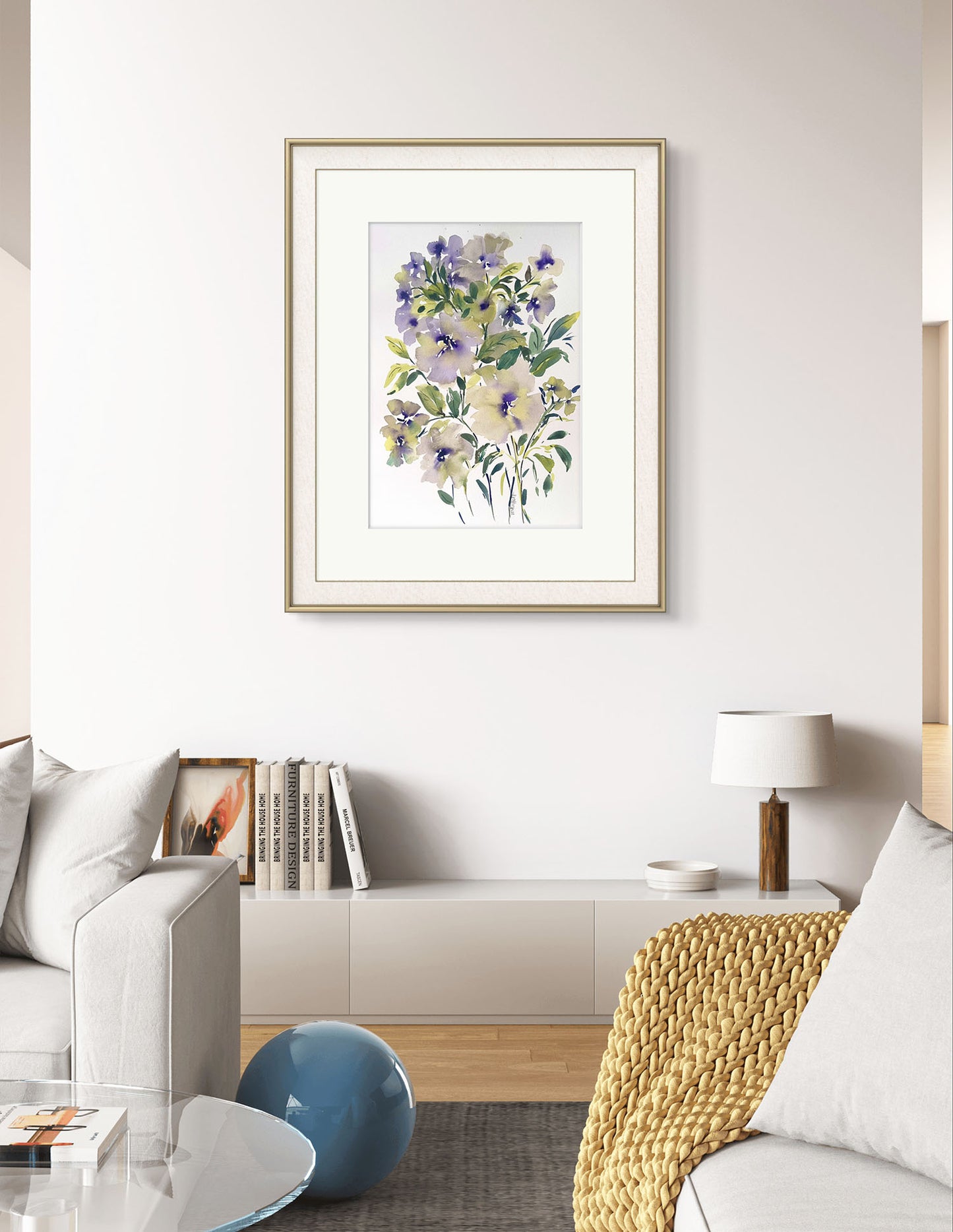 Botanical impression original watercolour, Rare Find Gift.