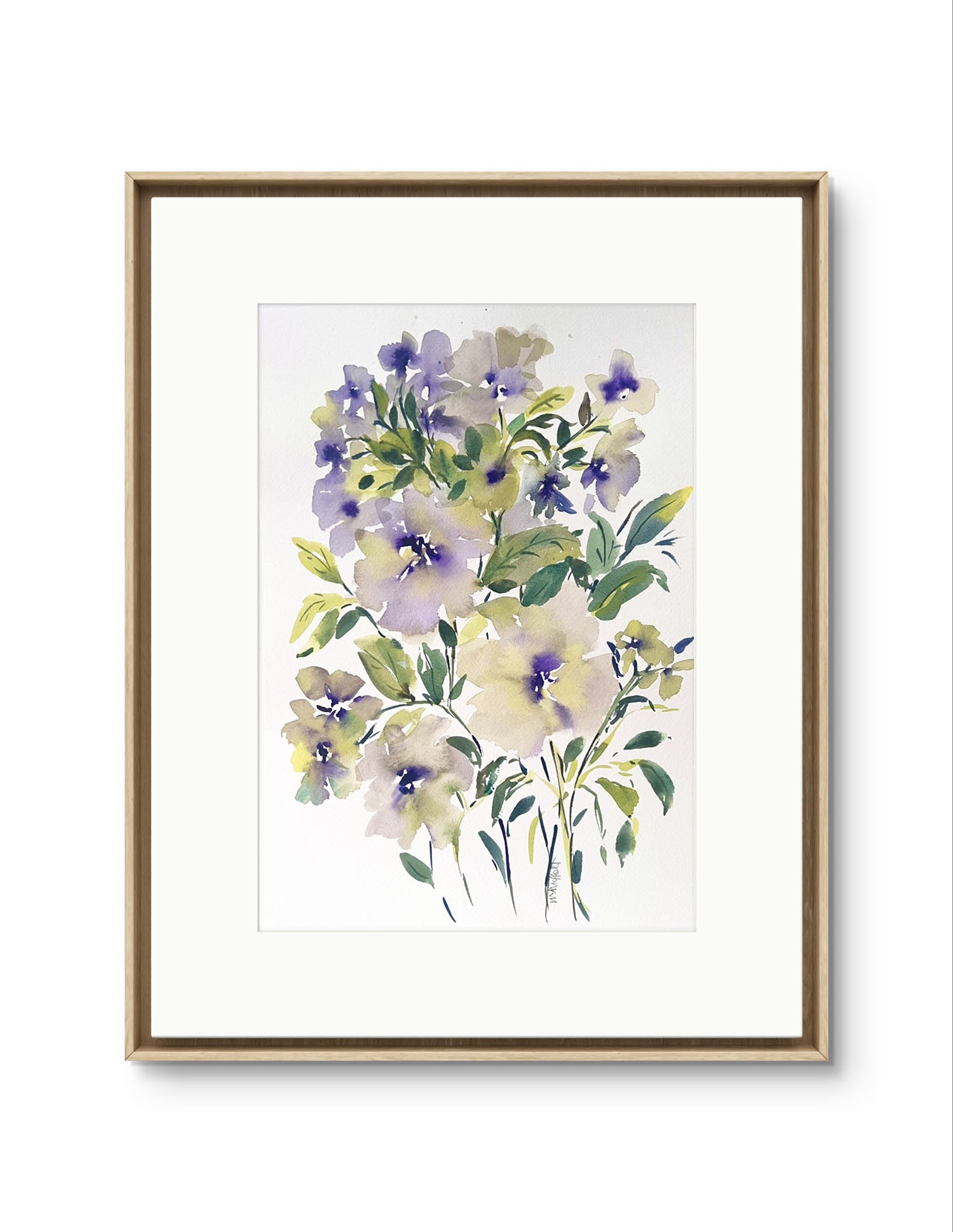 Botanical impression original watercolour, Rare Find Gift.