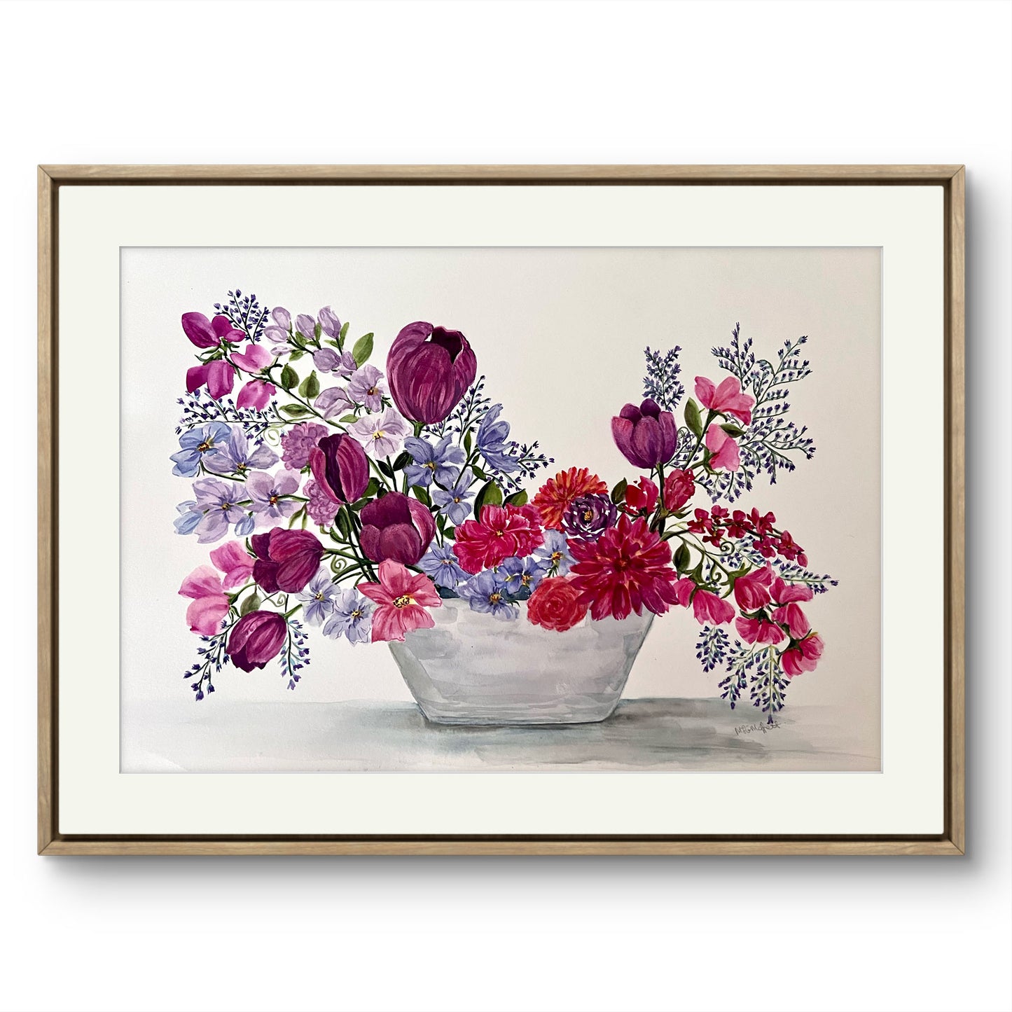 Original Watercolour Loose Floral Painting