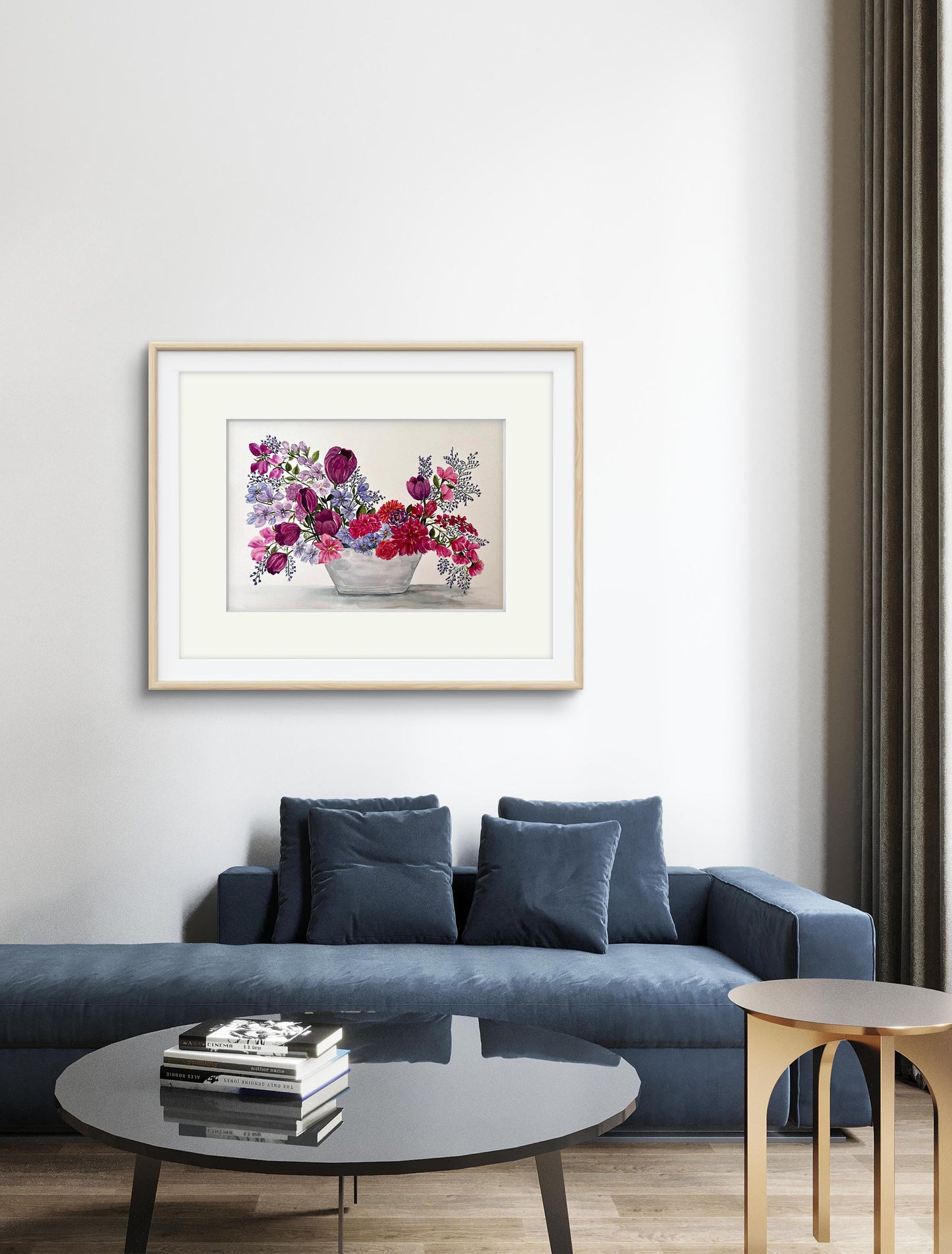 Original Watercolour Loose Floral Painting