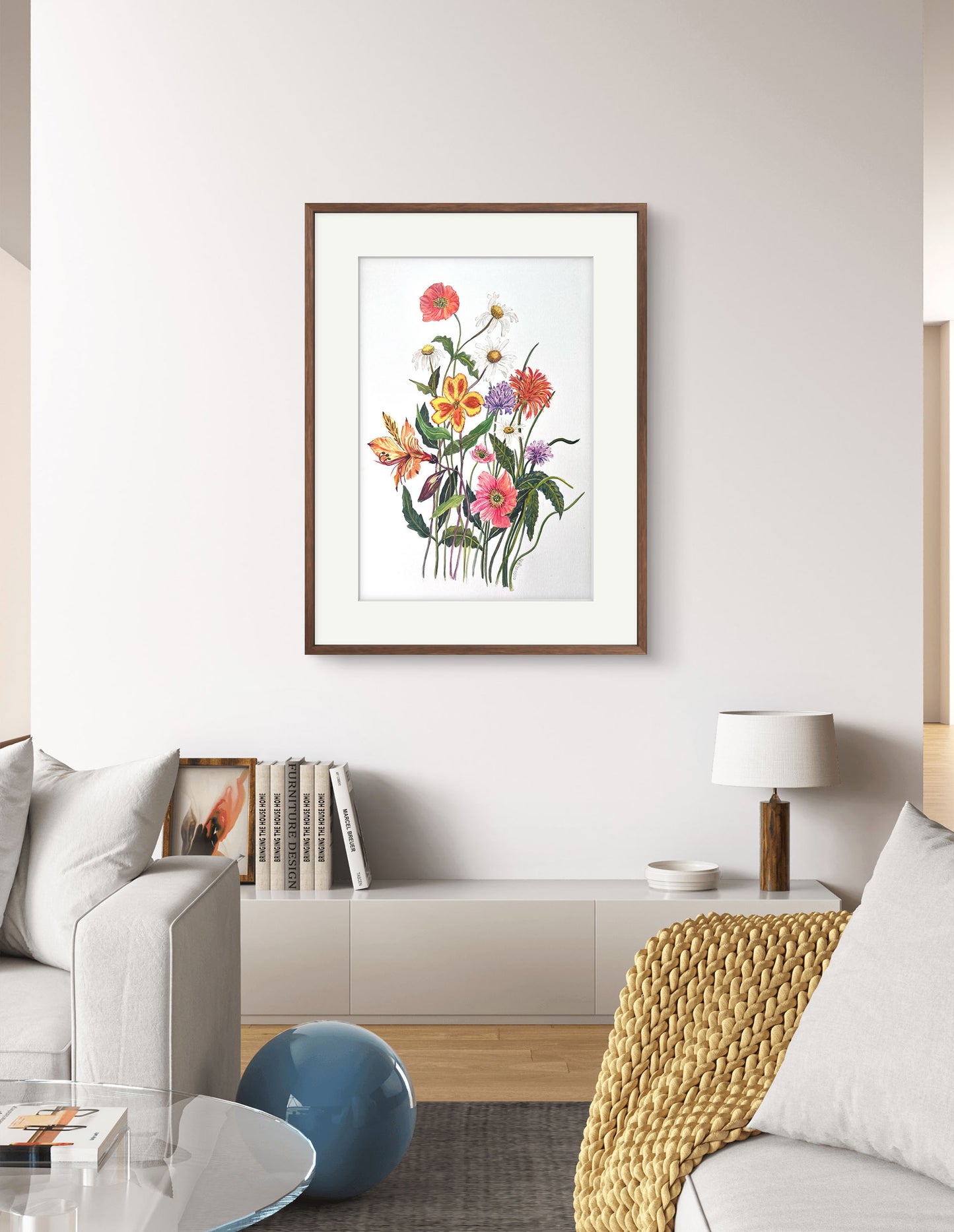 Original Flower watercolour, a charming  floral wall art. Great gift too.