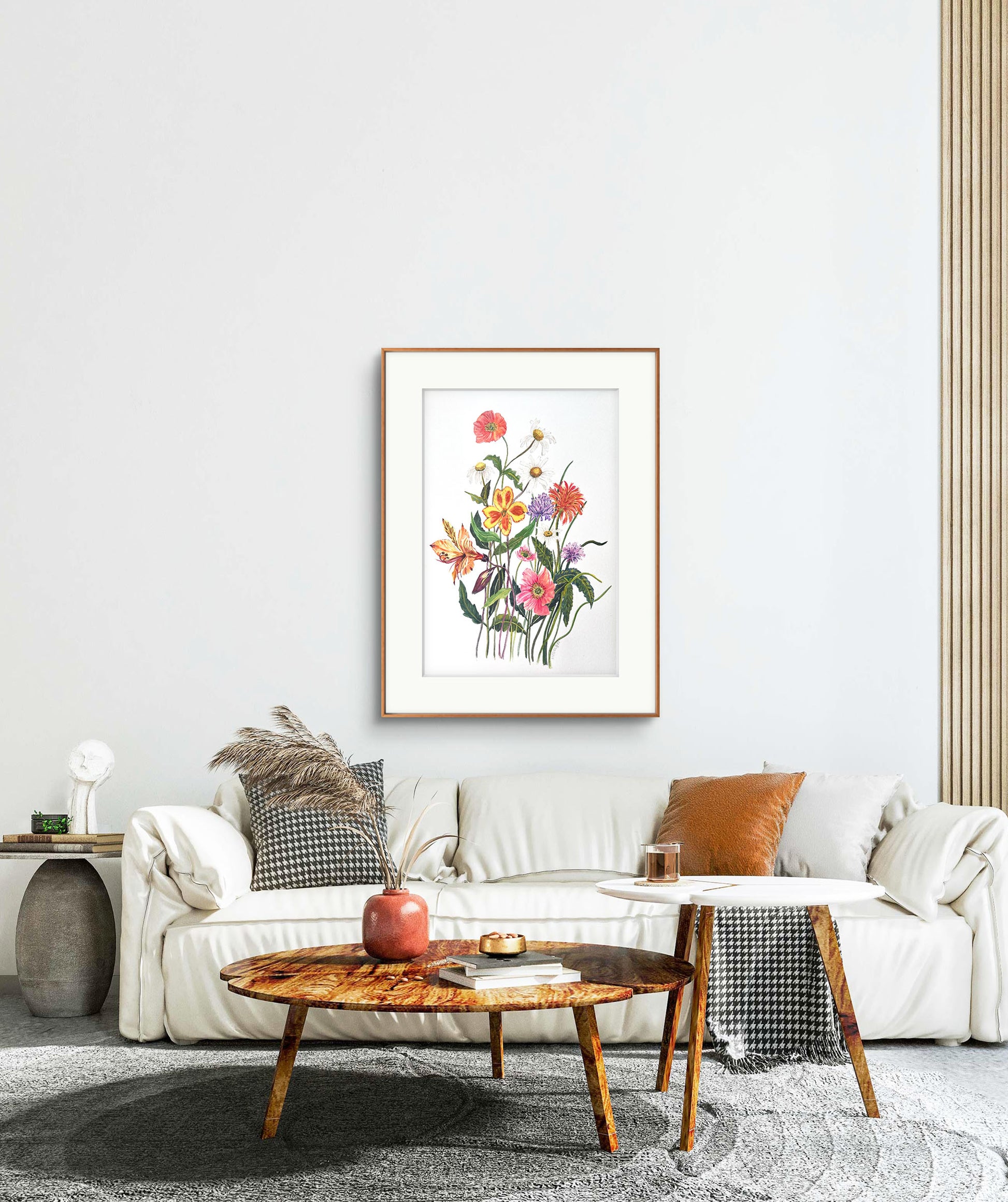 Original Flower watercolour, a charming  floral wall art. Great gift too.