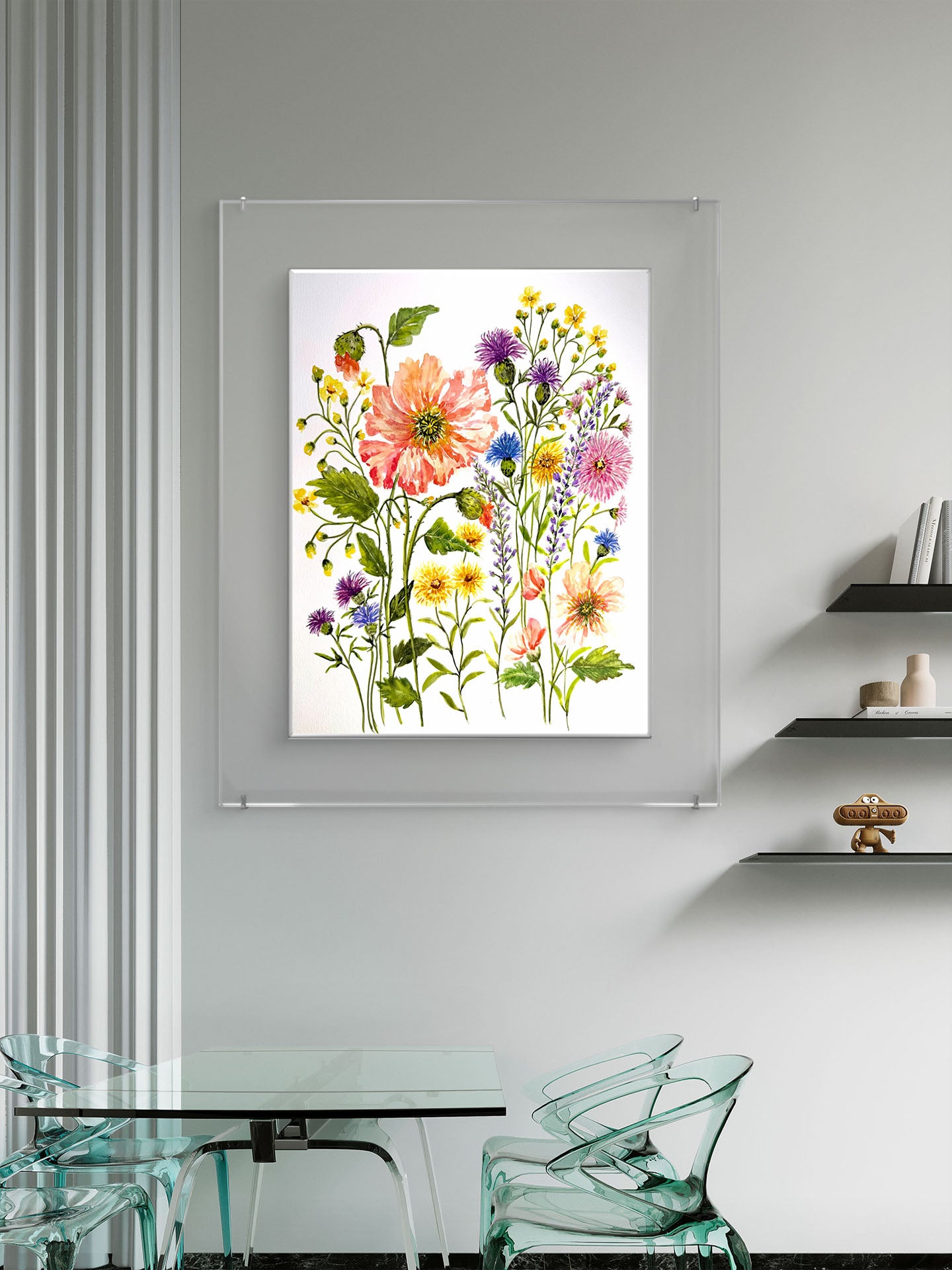 Original Floral Watercolour Painting. In the meadow.