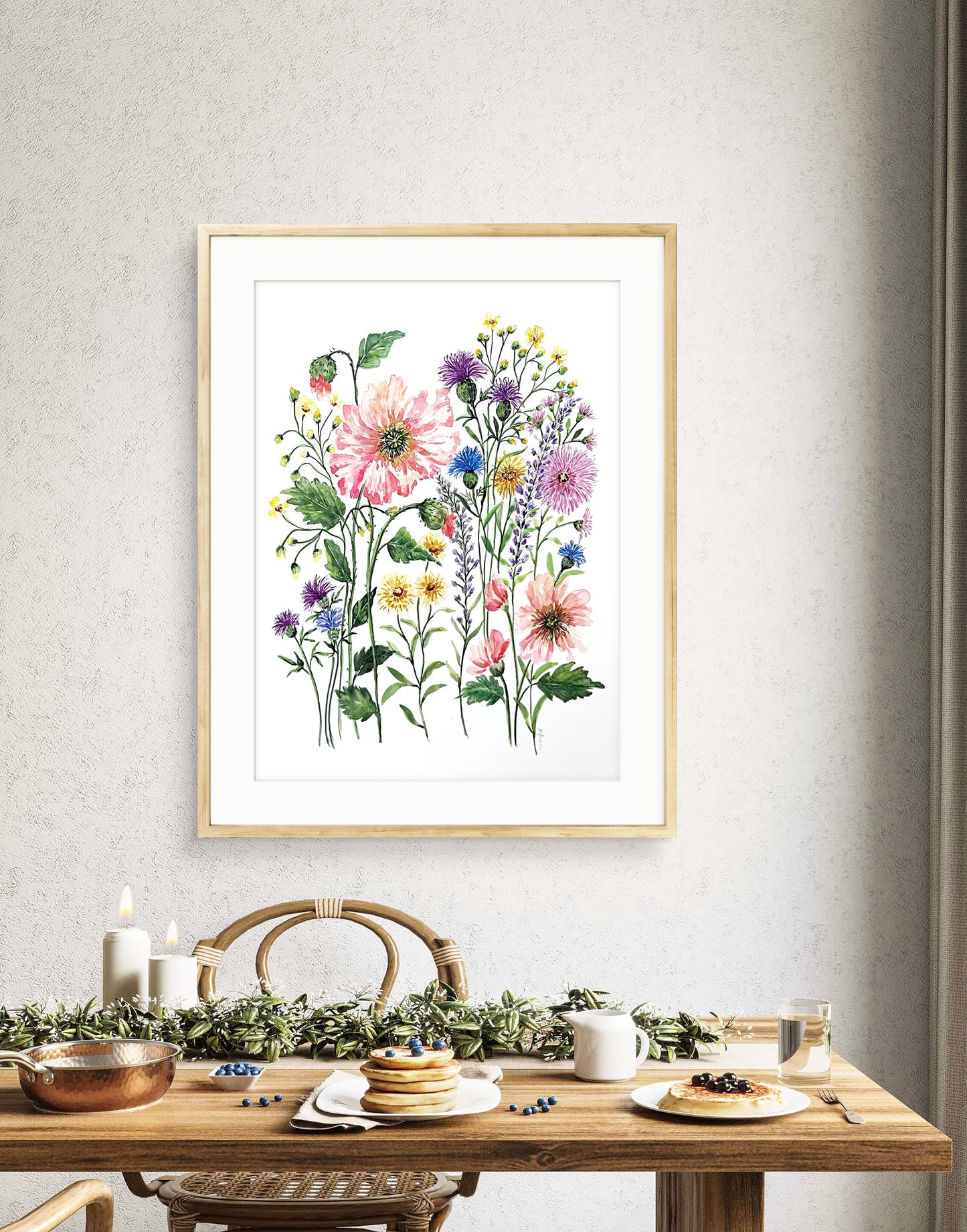 Wild Flower Original Watercolour Painting, For Art Collectors  or a Special Gift.