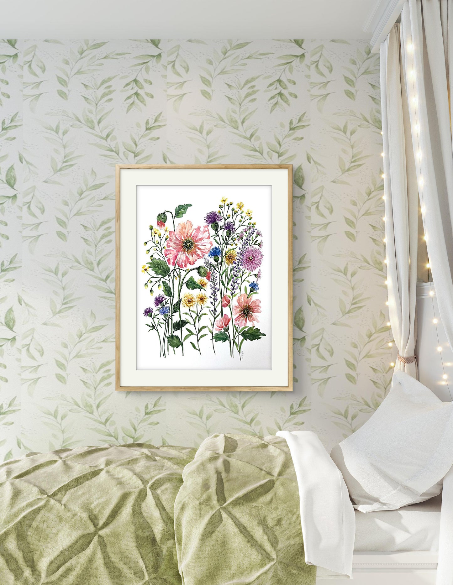 Wild Flower Original Watercolour Painting, For Art Collectors  or a Special Gift.