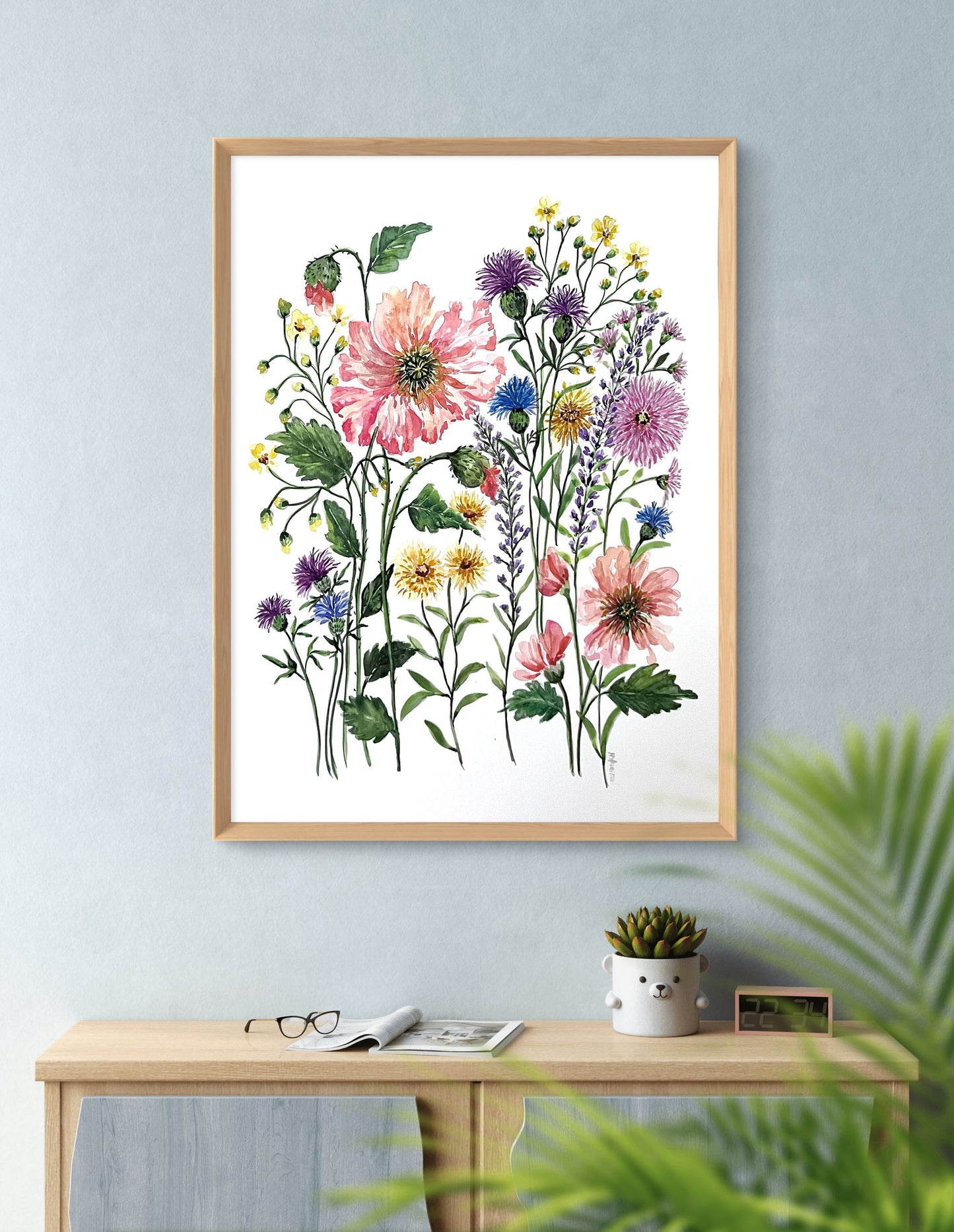 Wild Flower Original Watercolour Painting, For Art Collectors  or a Special Gift.