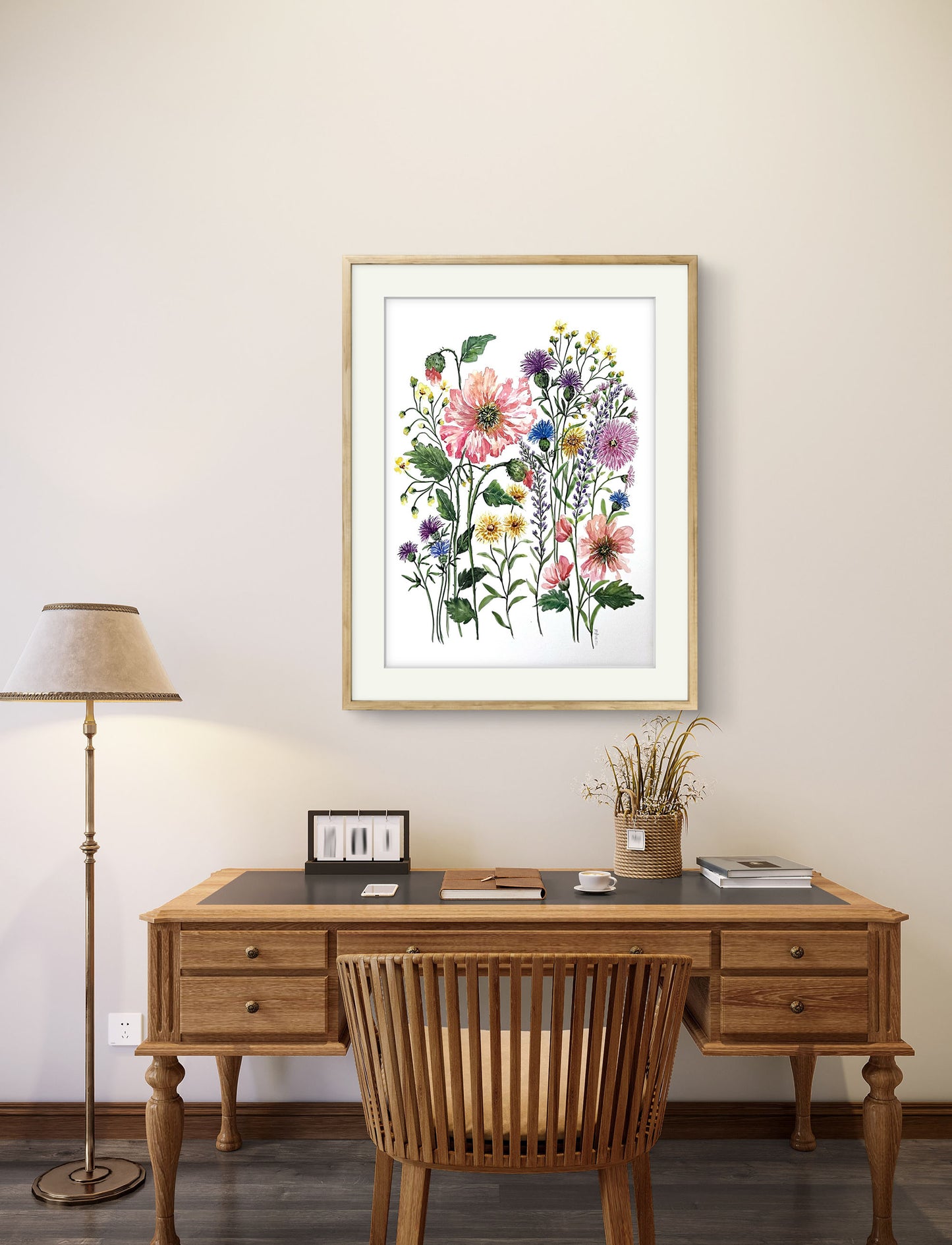 Wild Flower Original Watercolour Painting, For Art Collectors  or a Special Gift.