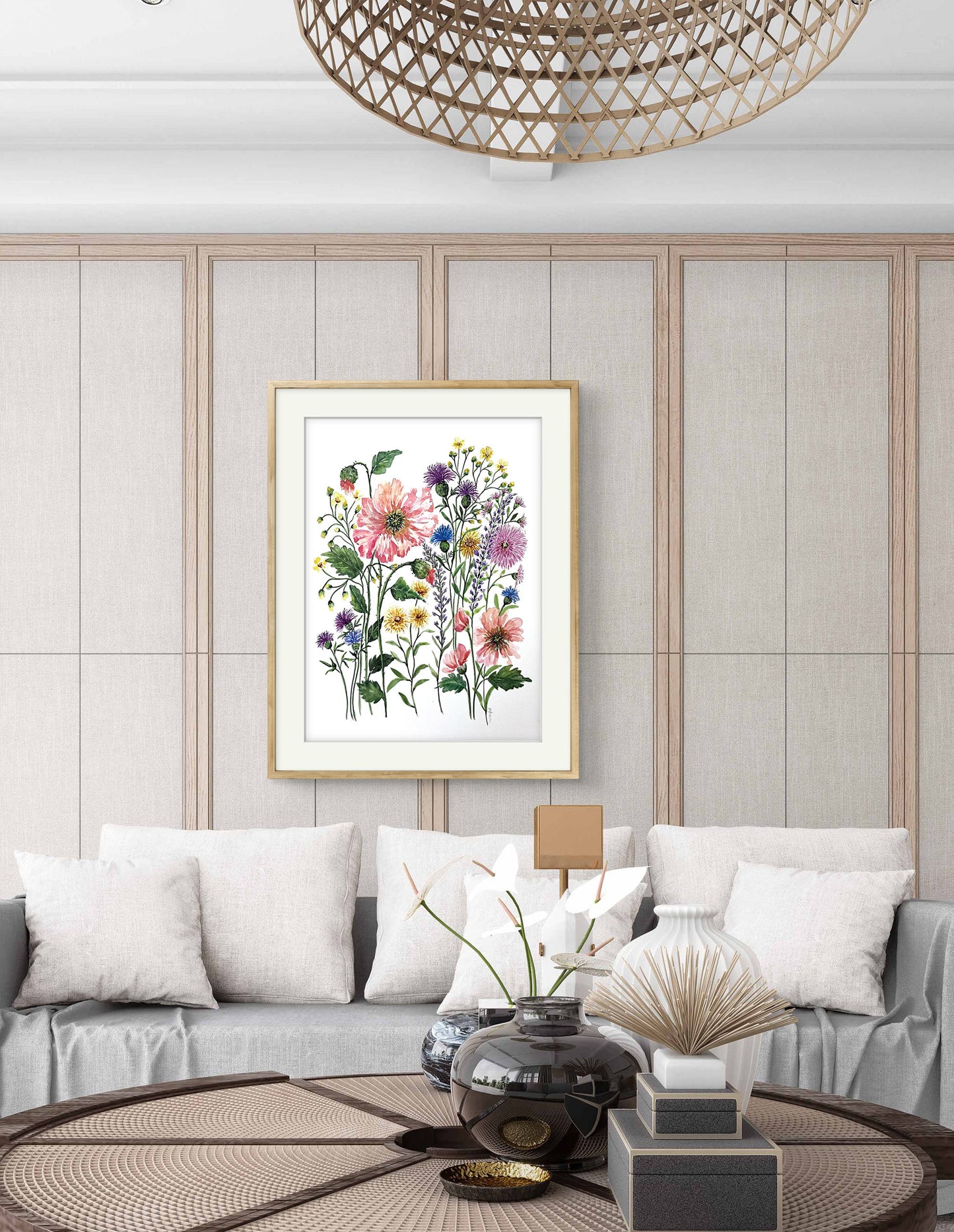 Wild Flower Original Watercolour Painting, For Art Collectors  or a Special Gift.