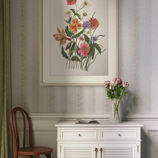 Original Flower watercolour, a charming  floral wall art. Great gift too.