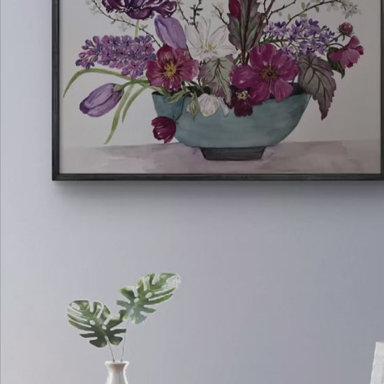 Original Watercolour  floral arrangement, A beautiful gift for someone special.