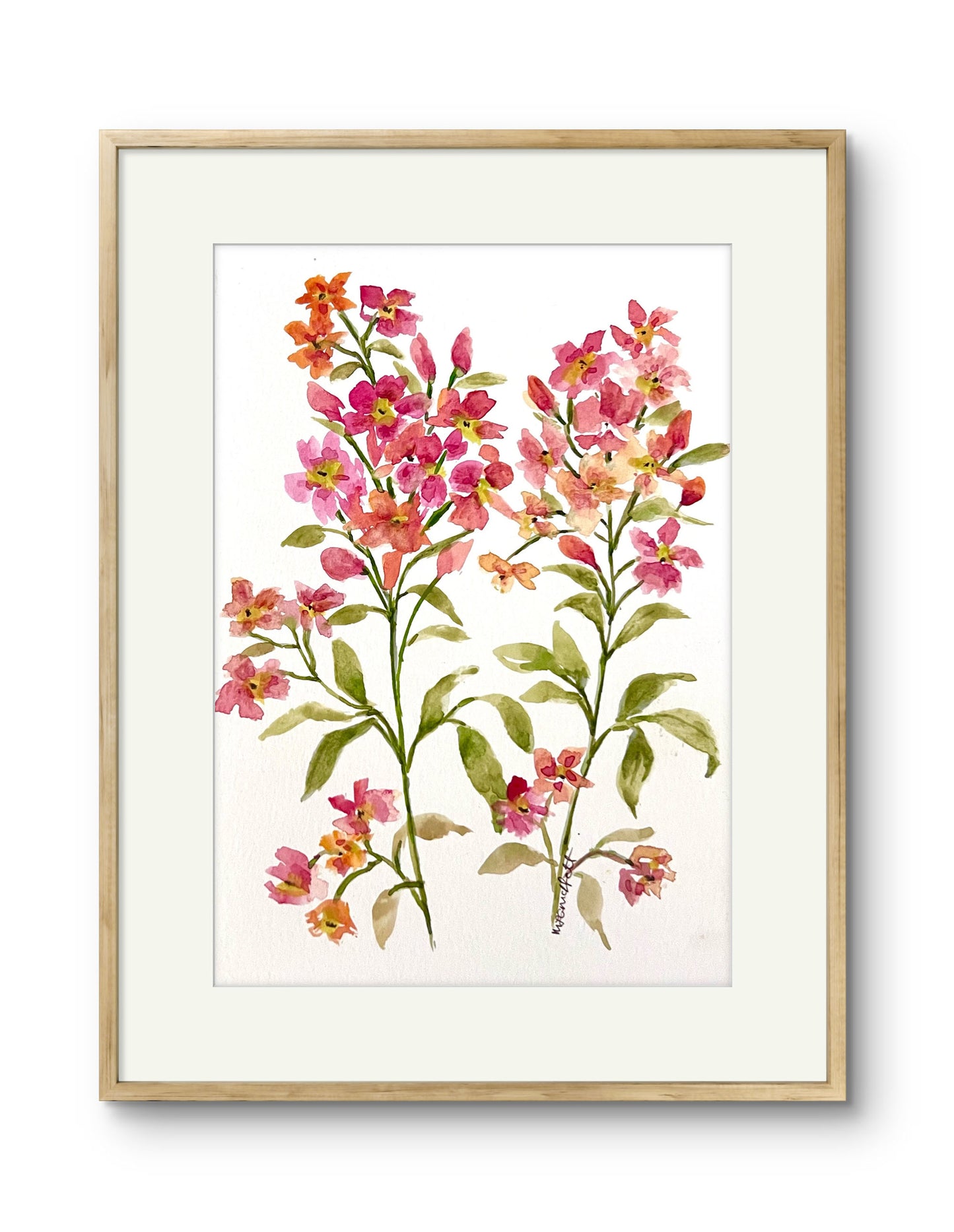 Special offer Set of 3 original watercolour floral paintings.
