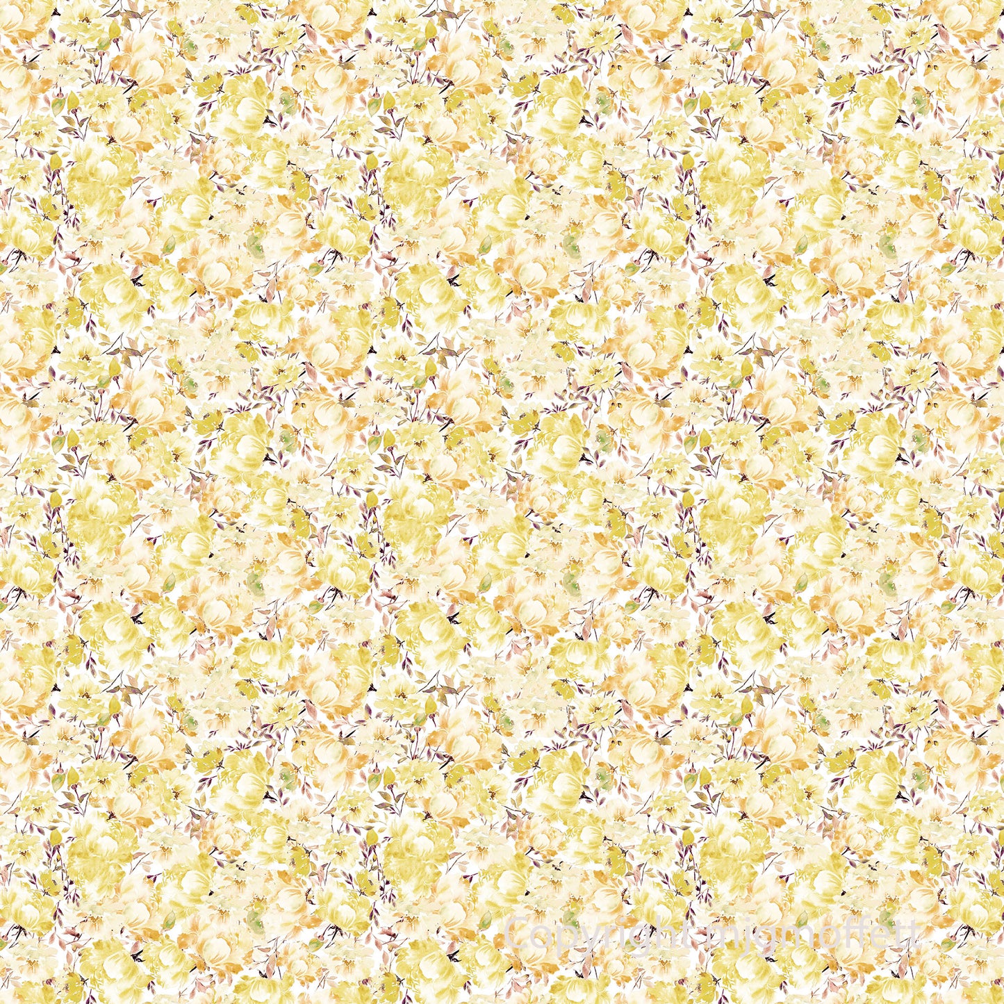 Mixed flower Fabric in yellow.Custom designed Fabrics By Art Like That.  Available in 8 types of fabric, cotton silk, Silk habotai,Silk Modal, organic cotton hemp,  Cashmere Modal, Cotton Linen Canvas, Linen, wide cotton Sateen.  Can be purchased by the meter. Unique one of a kind fabrics. Perfect for all sewing needs.